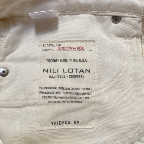 Nili Lotan Boot Cut Jean Cream - Picture 4 of 5